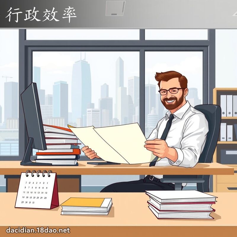 行政效率 - 國語大辭典配圖