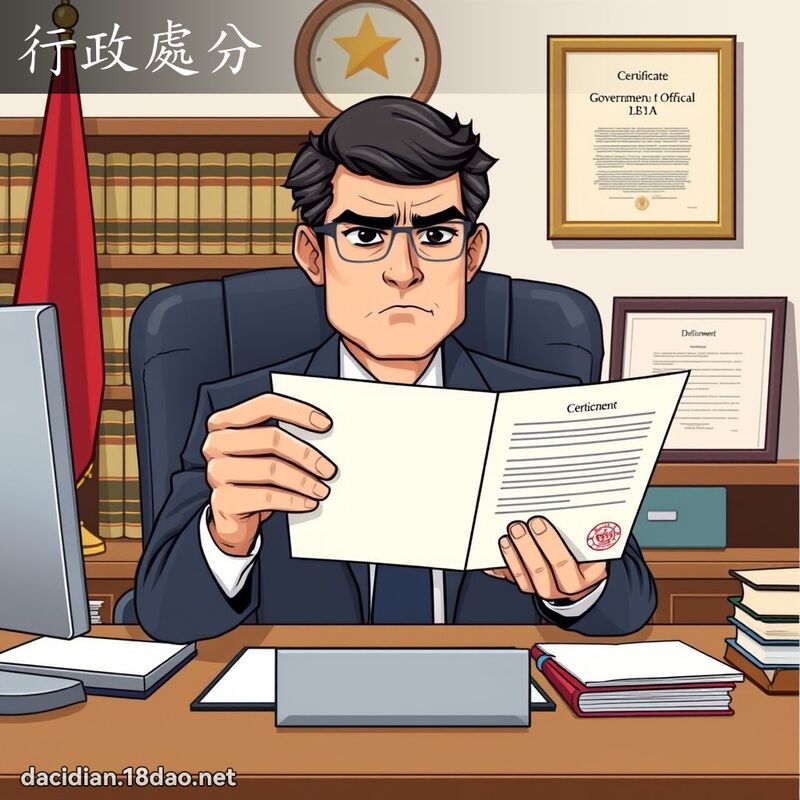 行政處分 - 國語大辭典配圖