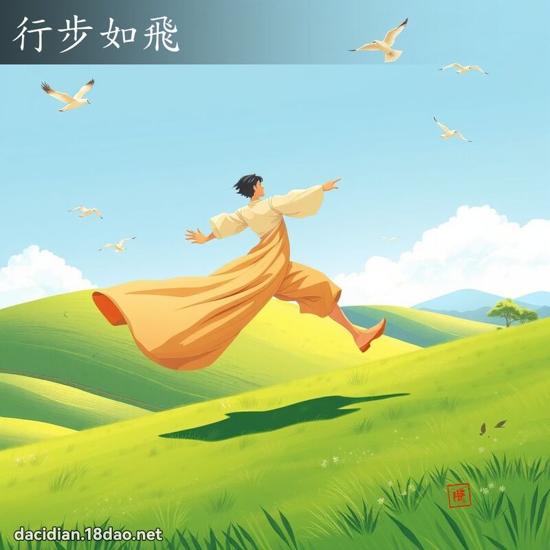 行步如飛 - 國語大辭典配圖