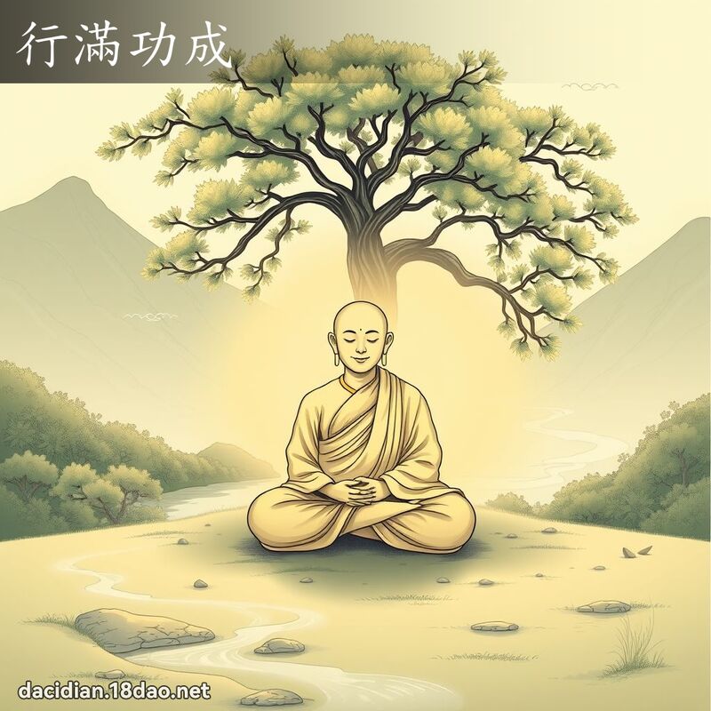 行滿功成 - 國語大辭典配圖