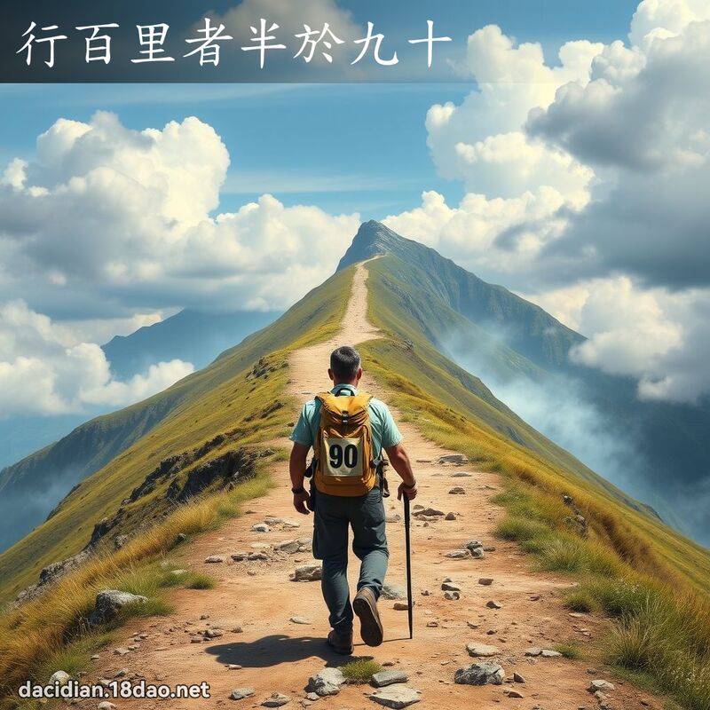 行百里者半於九十 - 國語大辭典配圖