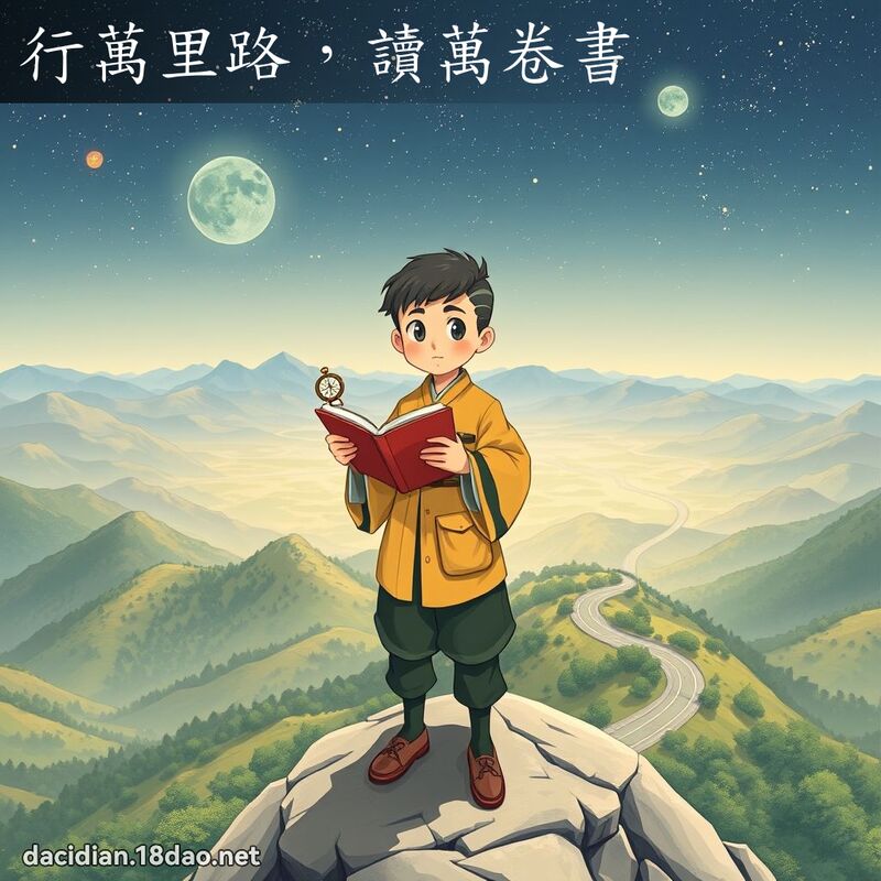 行万里路，读万卷书 - 国语大辞典配图