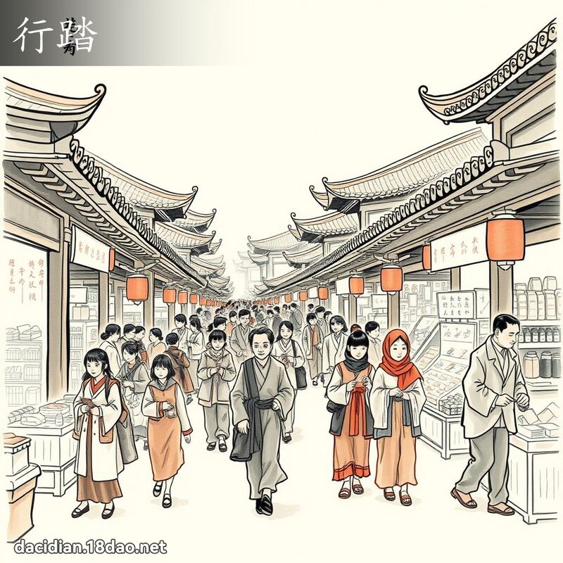 行踏 - 国语大辞典配图