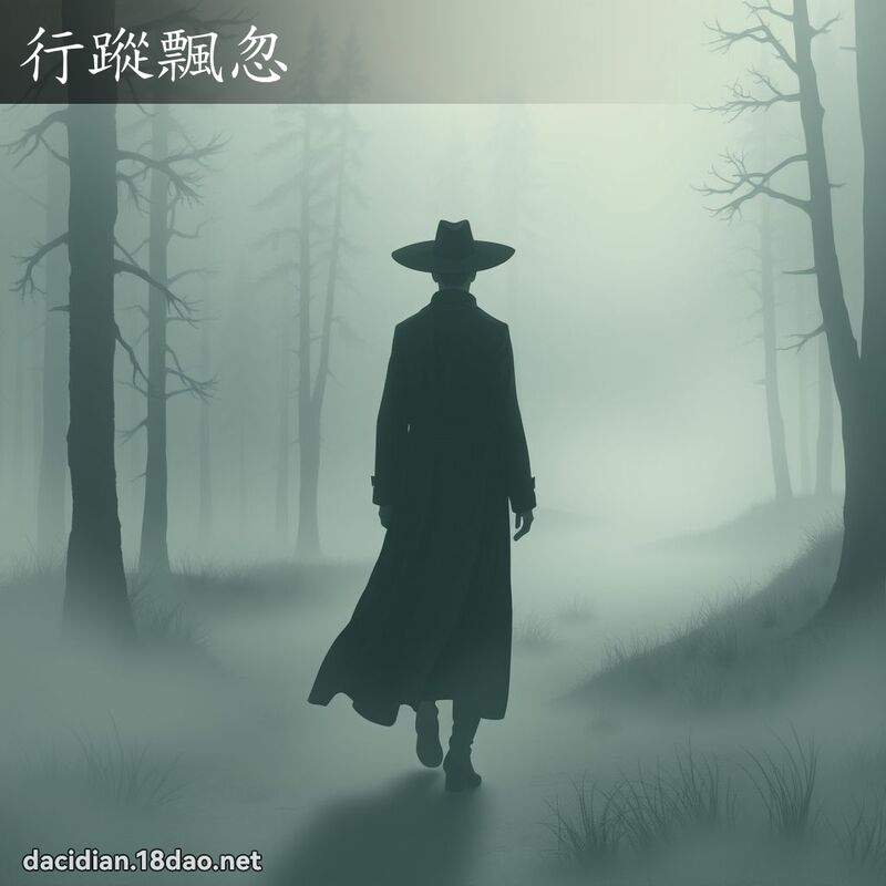 行踪飘忽 - 国语大辞典配图