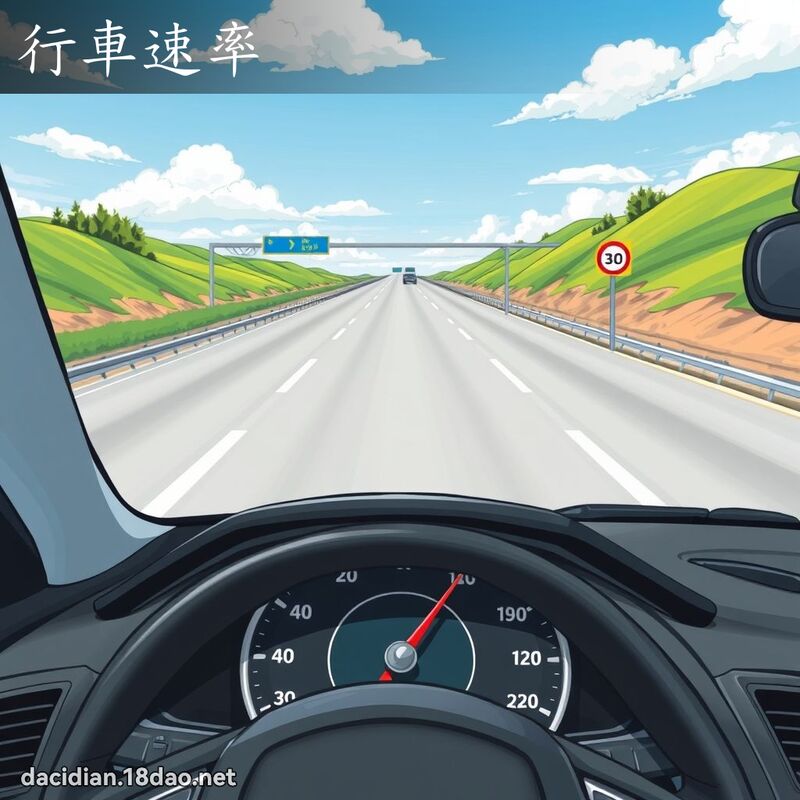 行车速率 - 国语大辞典配图