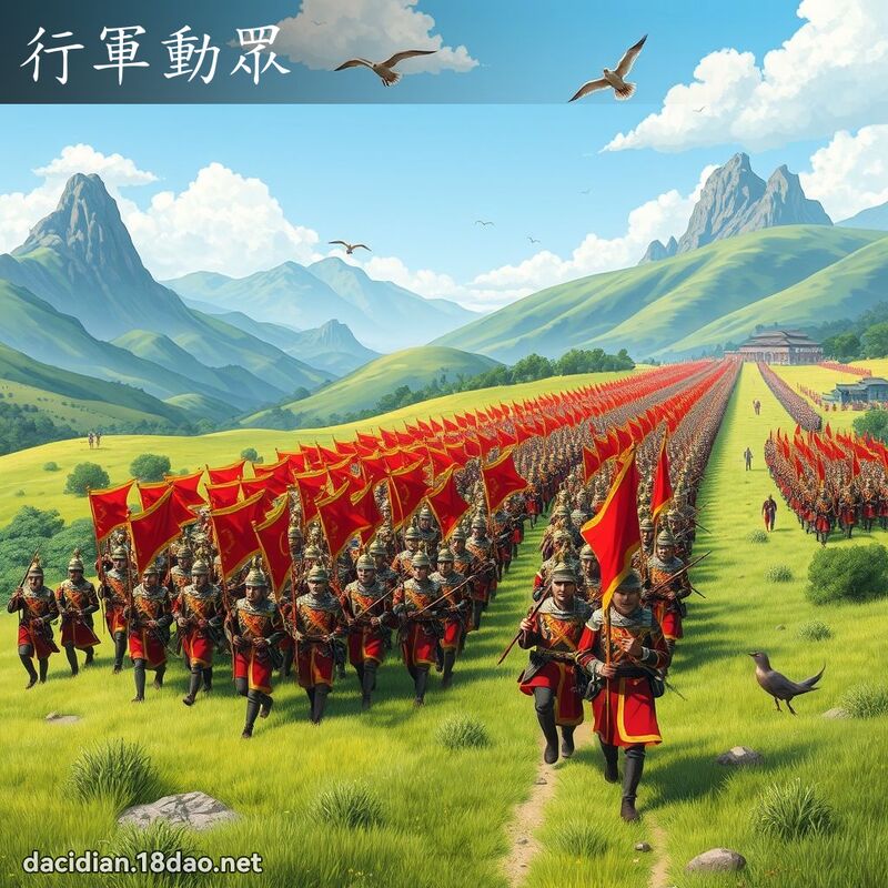 行军动眾 - 国语大辞典配图