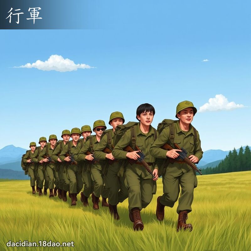 行軍 - 國語大辭典配圖