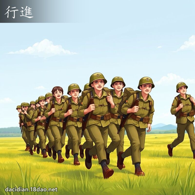 行進 - 國語大辭典配圖