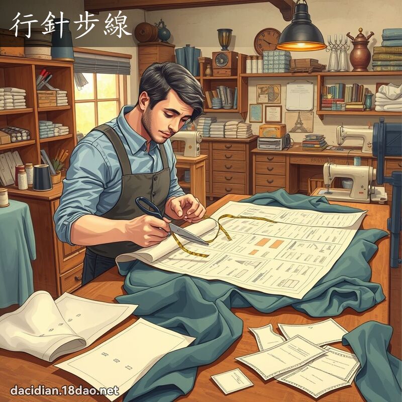 行針步線 - 國語大辭典配圖