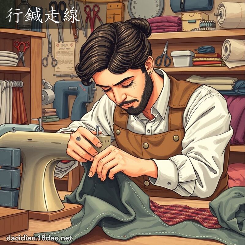行鍼走线 - 国语大辞典配图