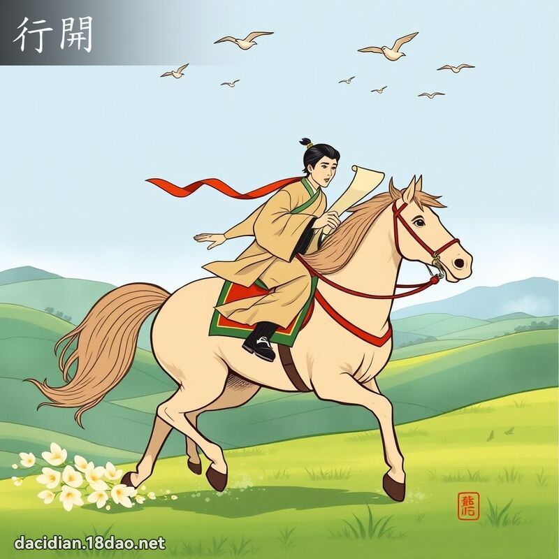 行开 - 国语大辞典配图