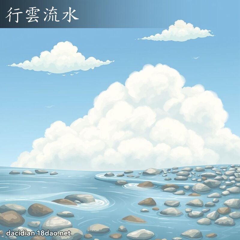 行雲流水 - 國語大辭典配圖