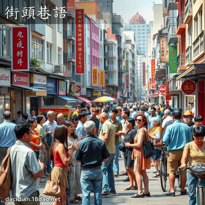 街头巷语 - 国语大辞典配图