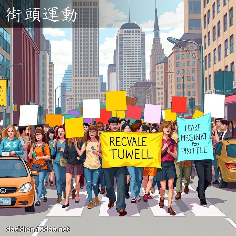 街頭運動 - 國語大辭典配圖