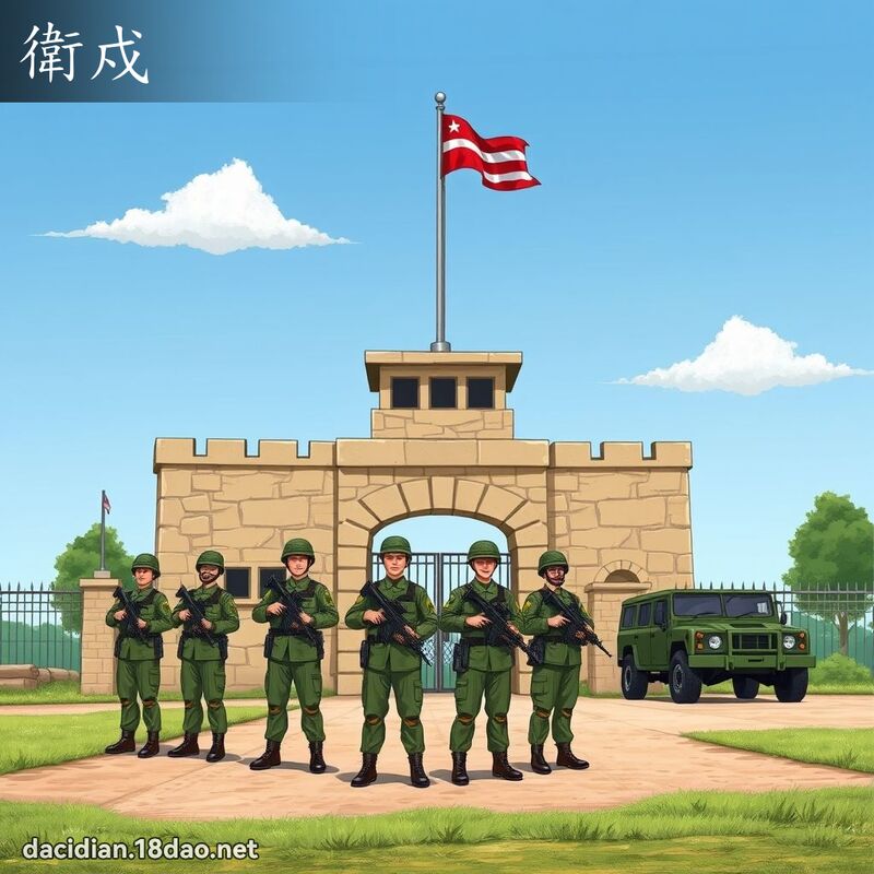 衛戍 - 國語大辭典配圖