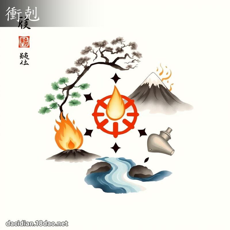 衝剋 - 國語大辭典配圖