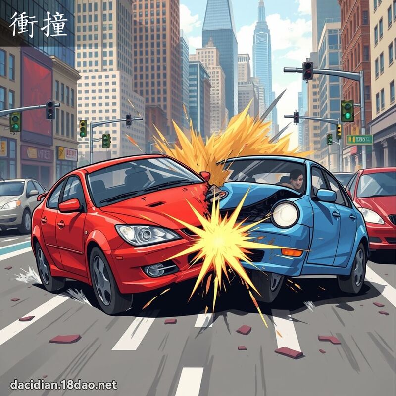 冲撞 - 国语大辞典配图