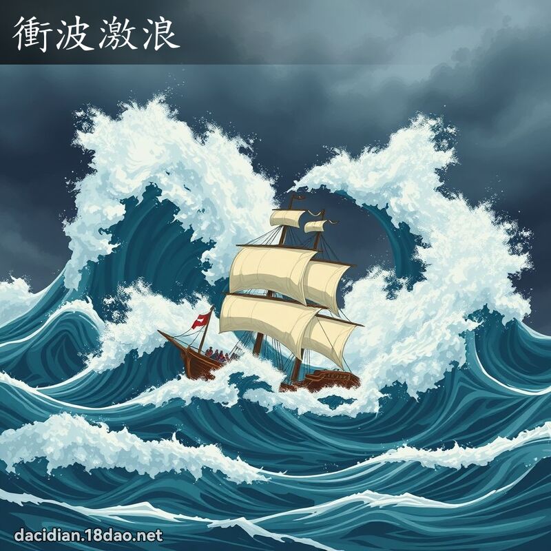 冲波激浪 - 国语大辞典配图