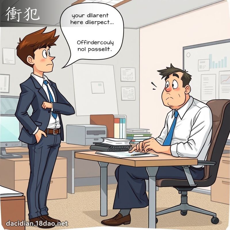 衝犯 - 國語大辭典配圖