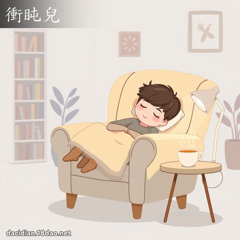 衝盹兒 - 國語大辭典配圖