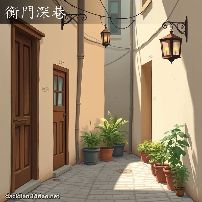 衡門深巷 - 國語大辭典配圖