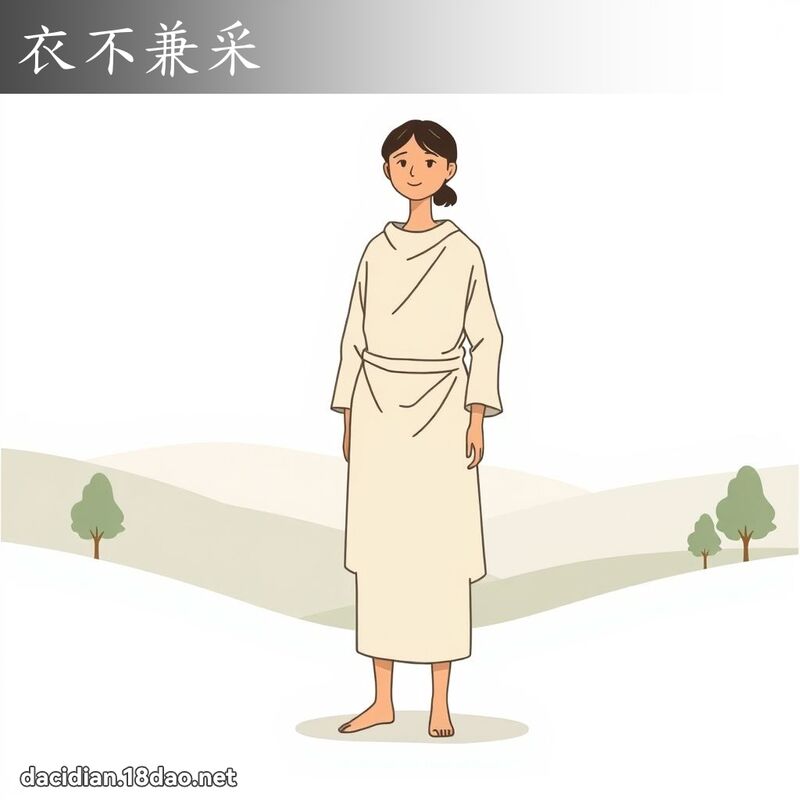衣不兼采 - 國語大辭典配圖