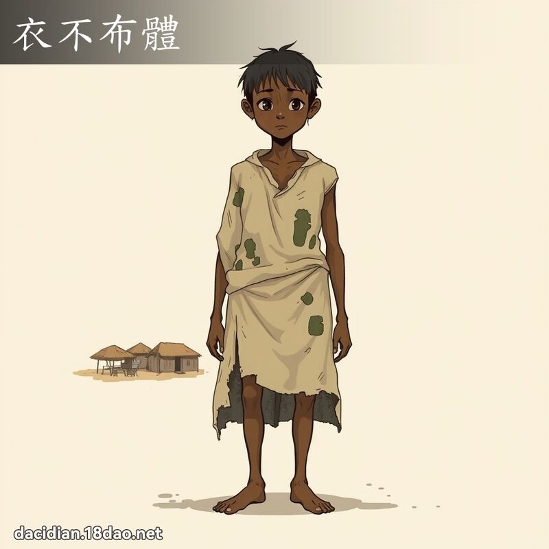 衣不布体 - 国语大辞典配图