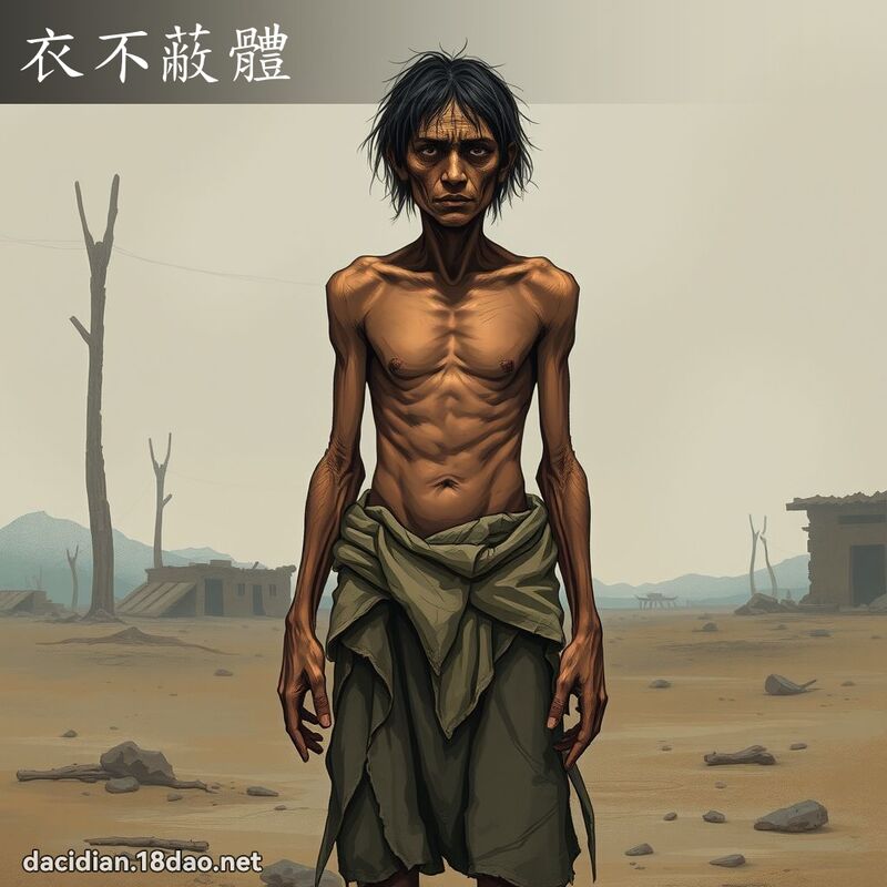 衣不蔽體 - 國語大辭典配圖