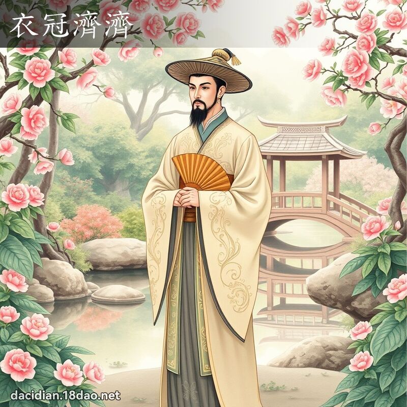 衣冠濟濟 - 國語大辭典配圖