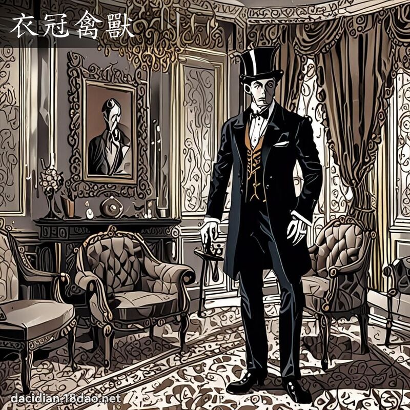 衣冠禽獸 - 國語大辭典配圖