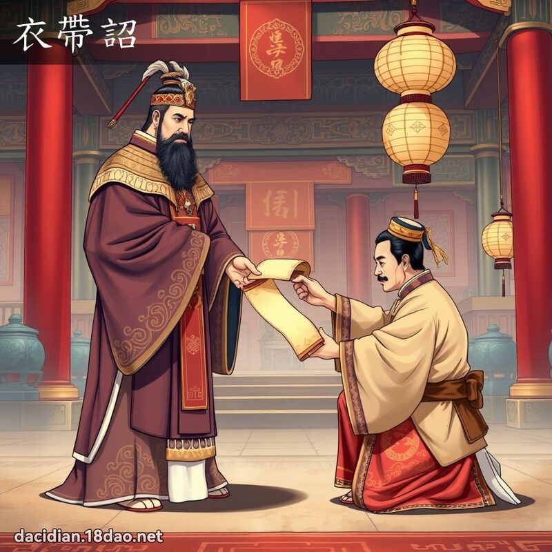 衣带詔 - 国语大辞典配图