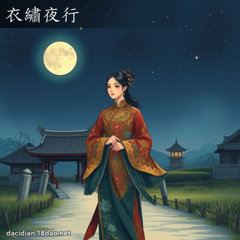 衣绣夜行 - 国语大辞典配图