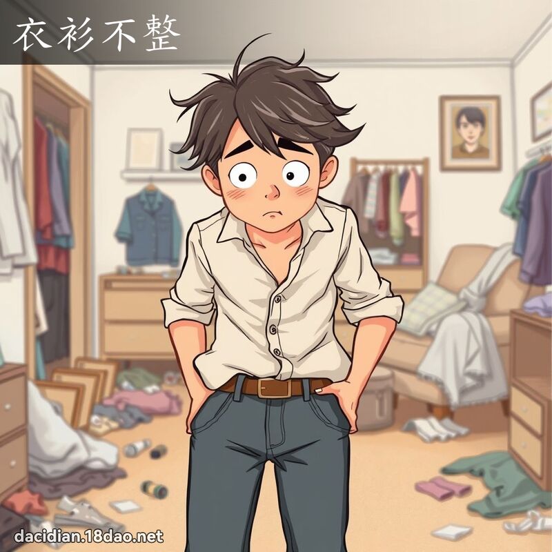 衣衫不整 - 國語大辭典配圖