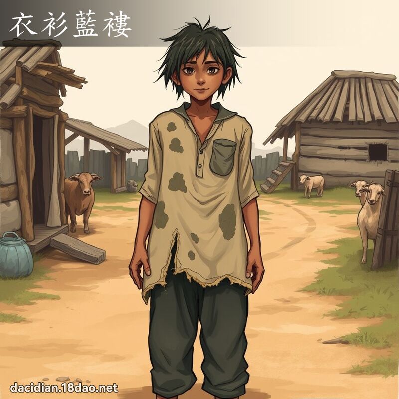 衣衫藍褸 - 國語大辭典配圖