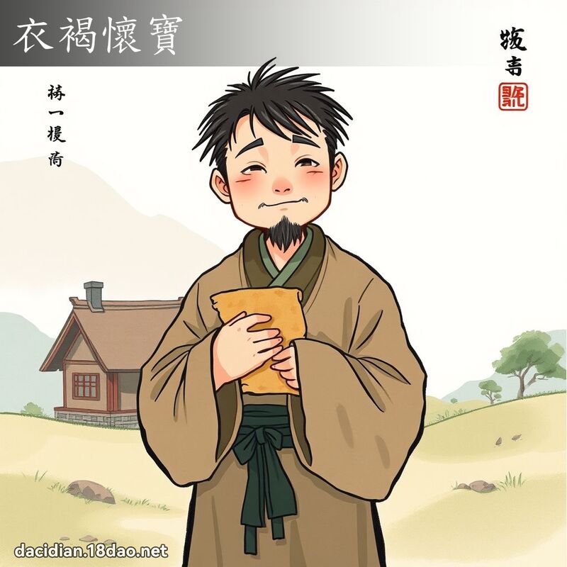 衣褐怀宝 - 国语大辞典配图