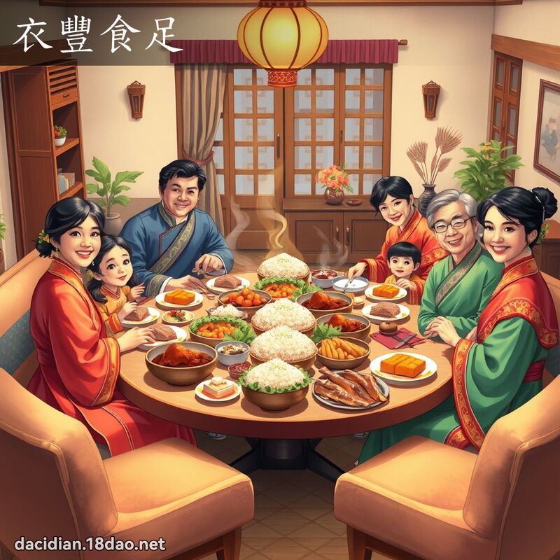 衣丰食足 - 国语大辞典配图