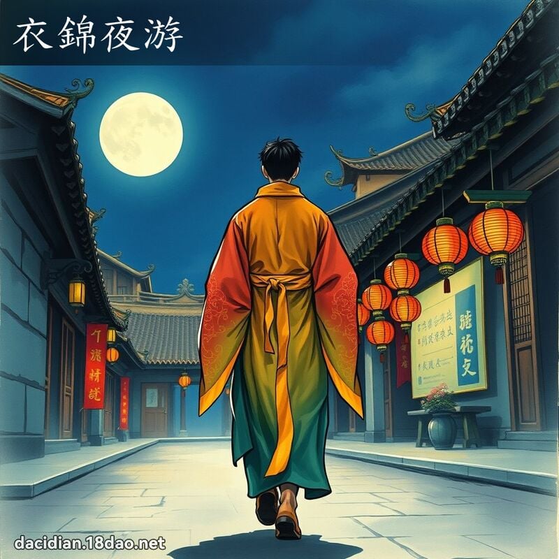 衣錦夜游 - 國語大辭典配圖