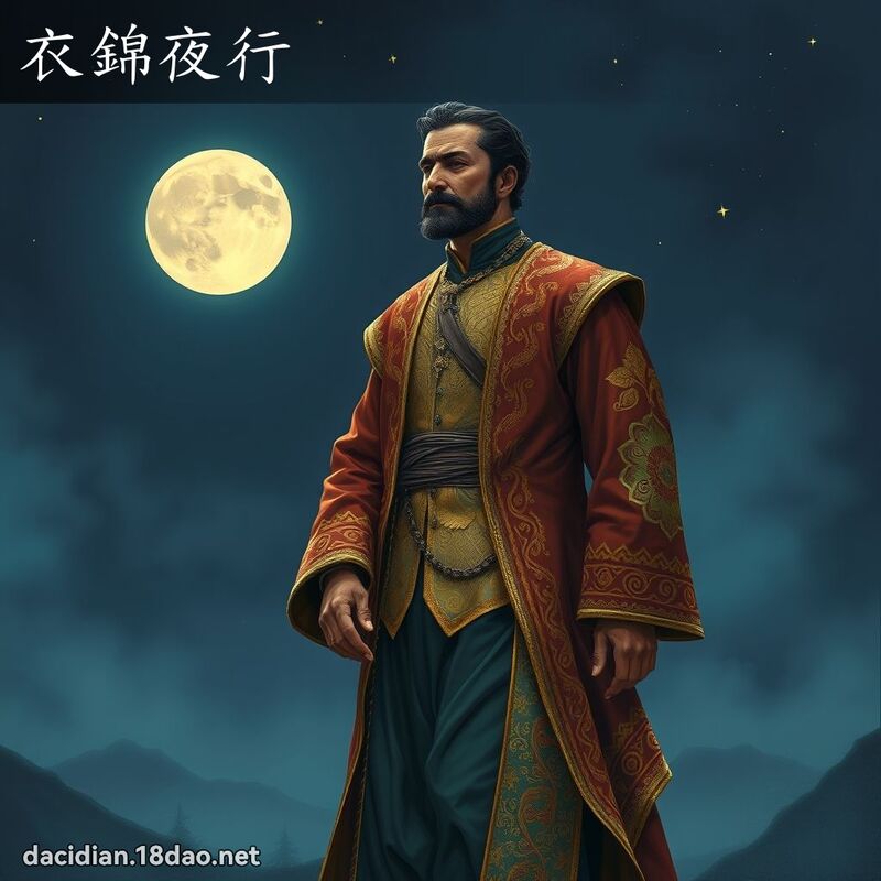 衣锦夜行 - 国语大辞典配图