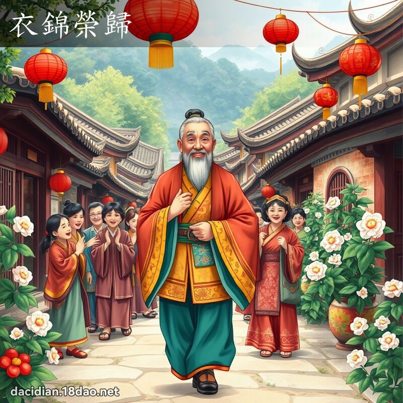 衣锦荣归 - 国语大辞典配图