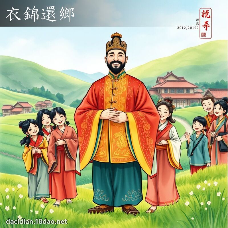 衣錦還鄉 - 國語大辭典配圖
