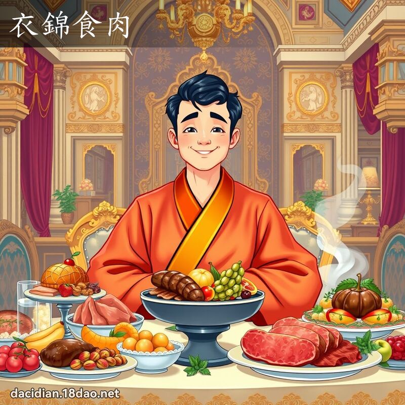 衣锦食肉 - 国语大辞典配图