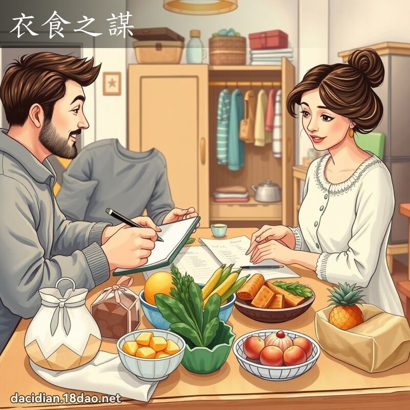 衣食之謀 - 國語大辭典配圖