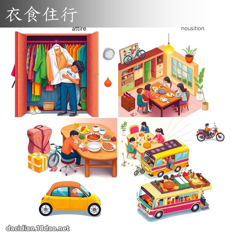 衣食住行 - 國語大辭典配圖