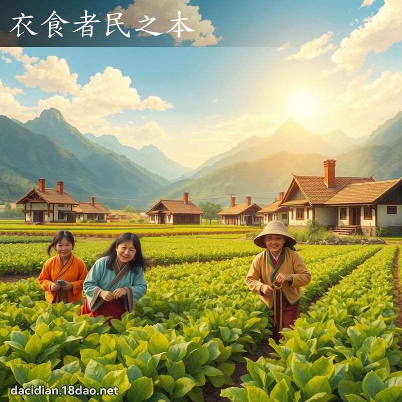 衣食者民之本 - 國語大辭典配圖