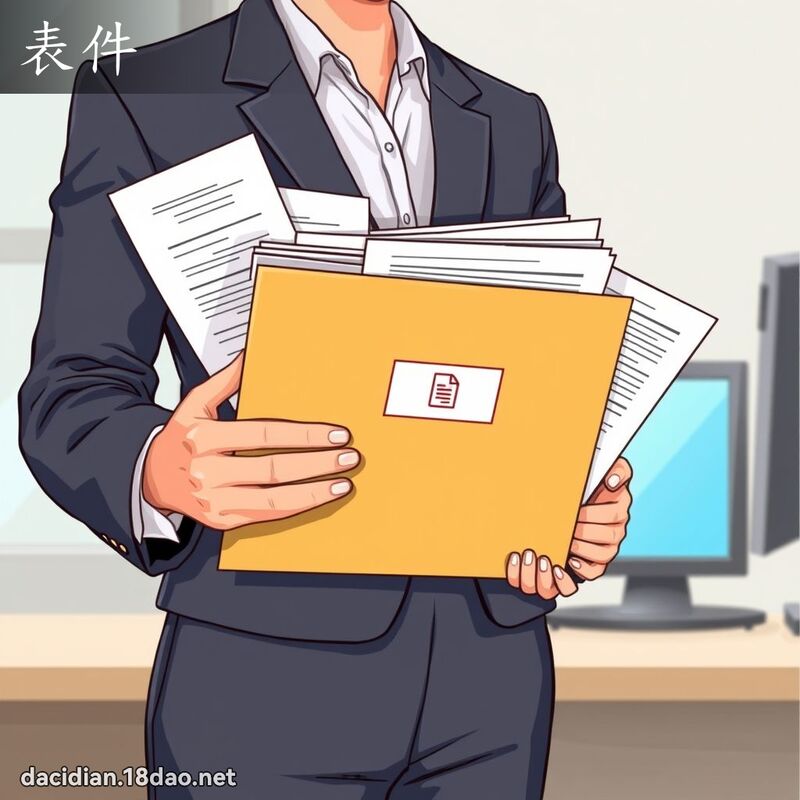 表件 - 國語大辭典配圖