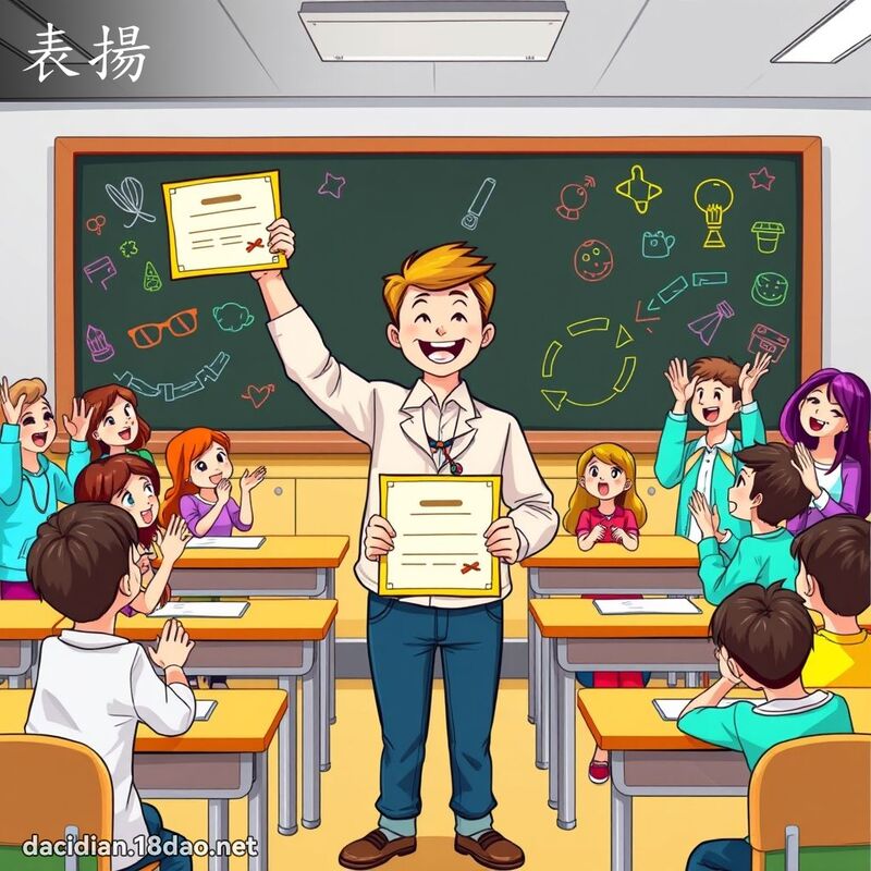 表揚 - 國語大辭典配圖