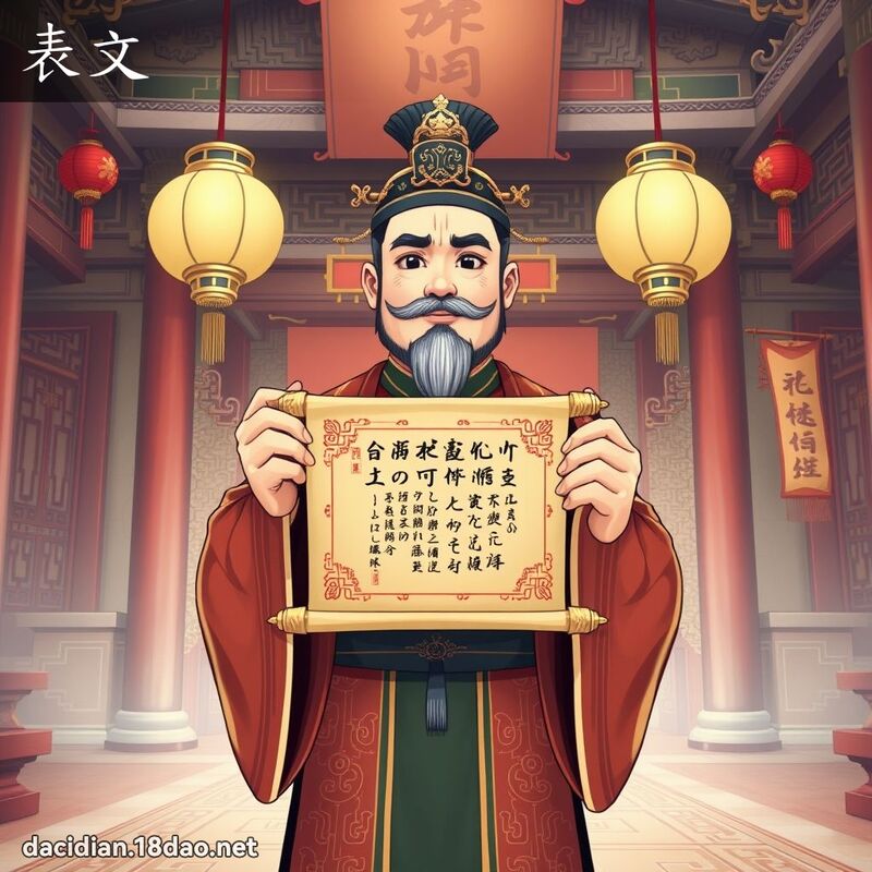 表文 - 國語大辭典配圖