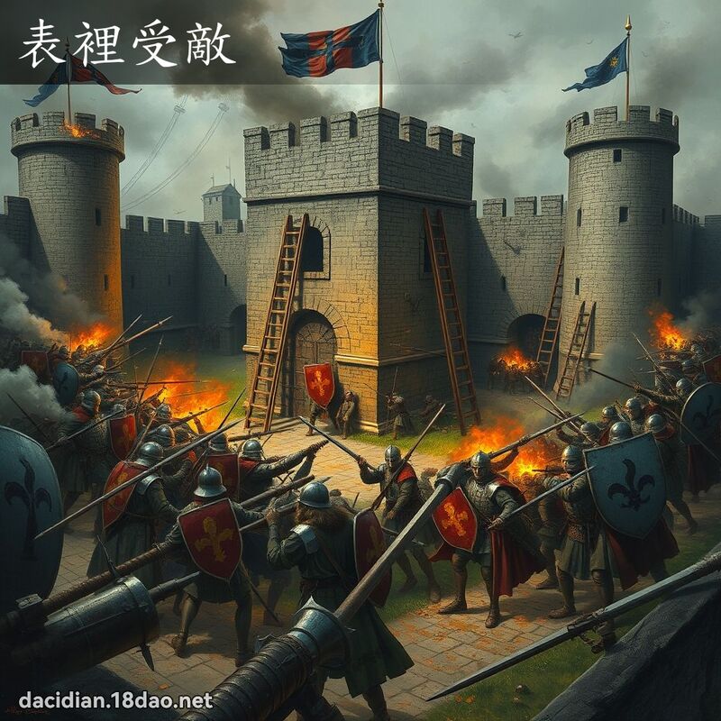 表里受敌 - 国语大辞典配图