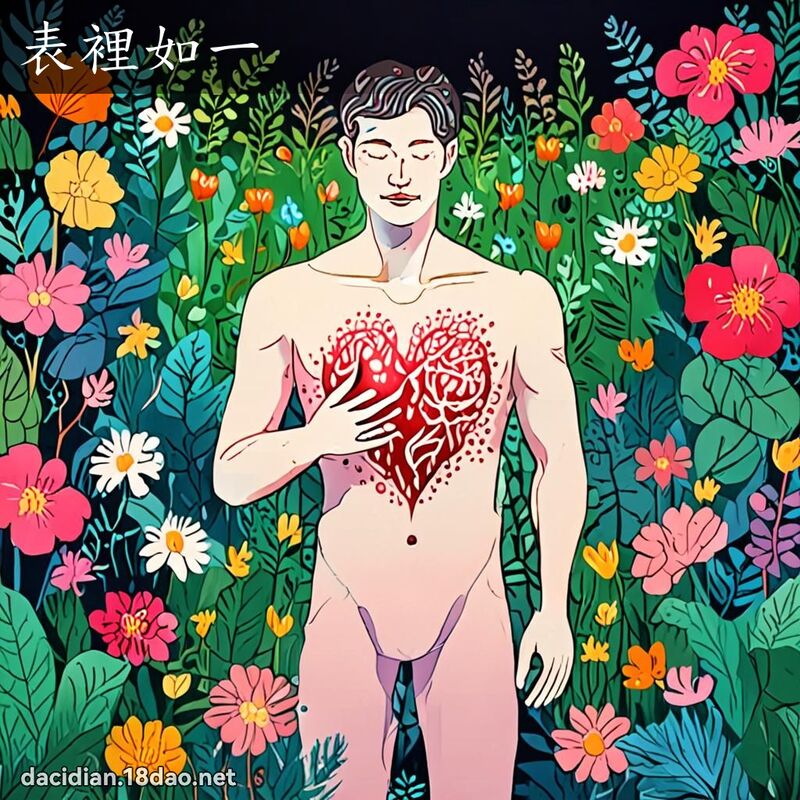 表裡如一 - 國語大辭典配圖