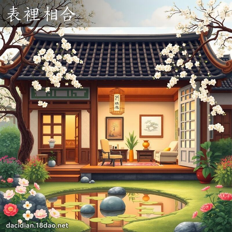 表裡相合 - 國語大辭典配圖